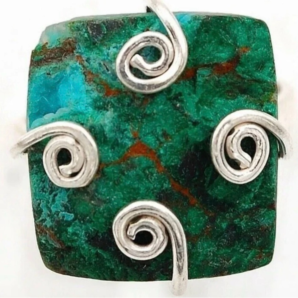 Natural Azurite Ring - Picture 5 of 14